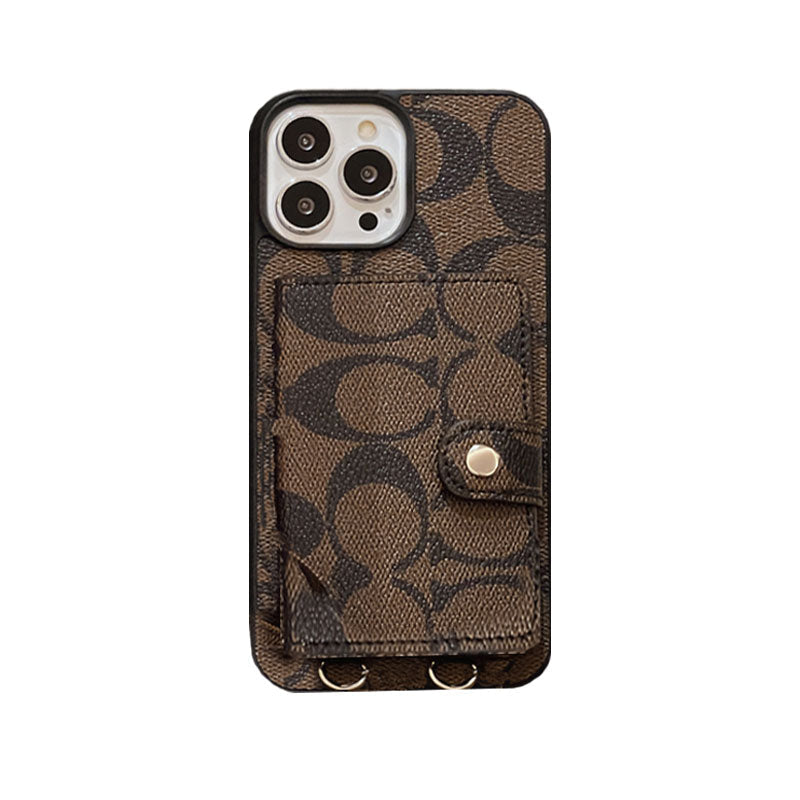 Funda Clásica Para iPhone Con Cartera Y Correa Blanca -SZK240402