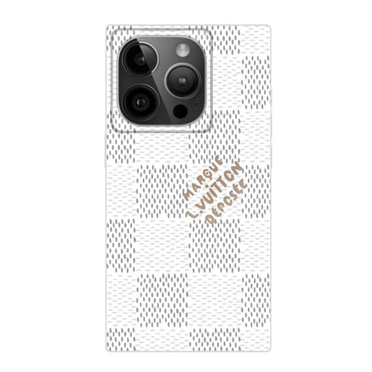 Luxusní černé<lAMP>bílé čtvercové pouzdro na iPhone