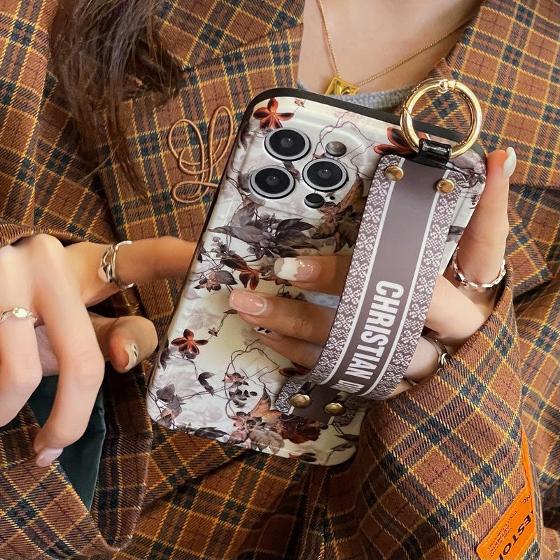 Husă pentru iPhone cu brățară de frunze de arțar de modă