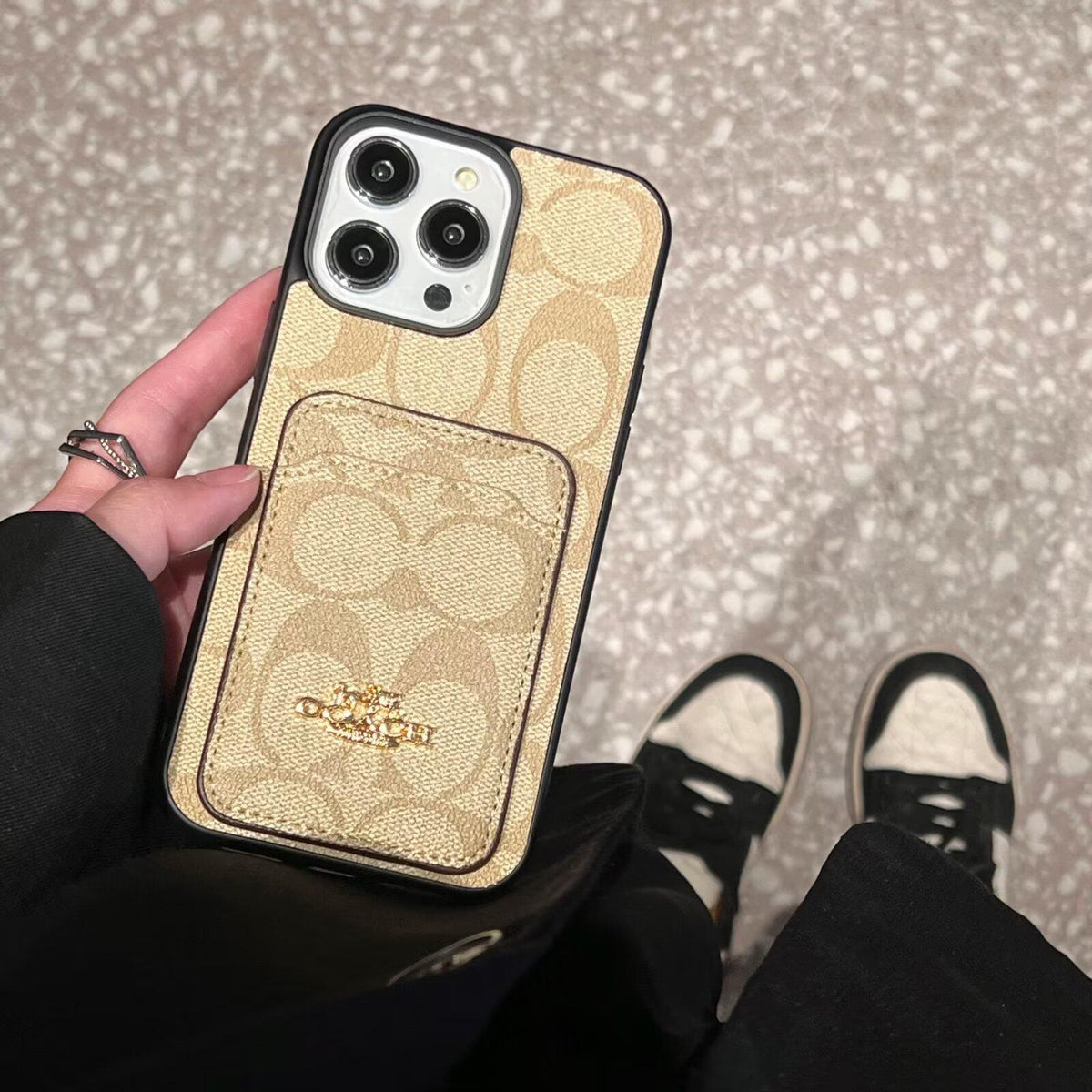 Klassisk kortväska läder iPhonefodral