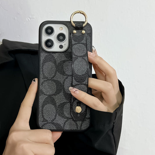Funda clásica para iPhone con soporte, color negro-SW240330