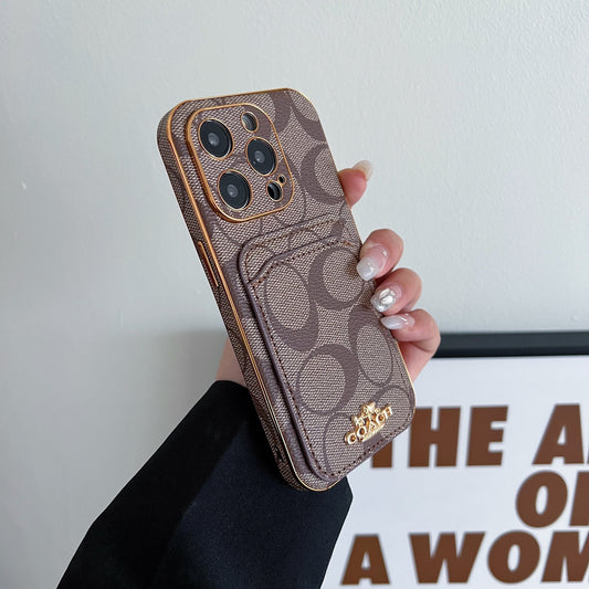 Funda clásica para iPhone con tarjetero Café -KB241651