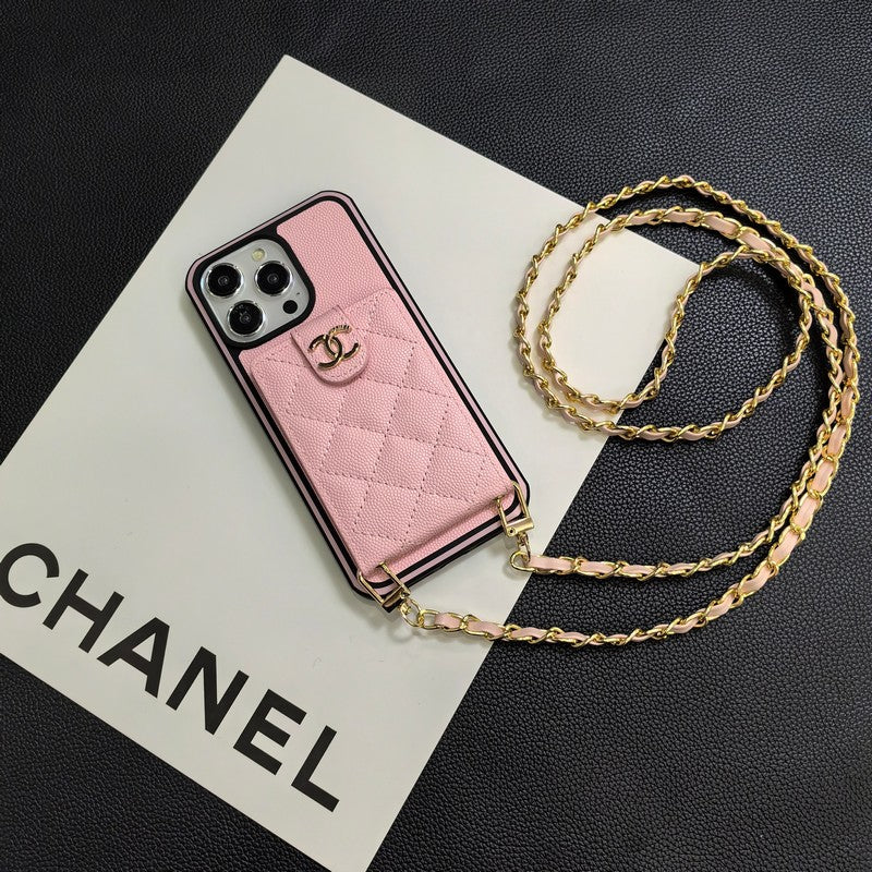 Elegant Crossbody-läderfodral för iPhone