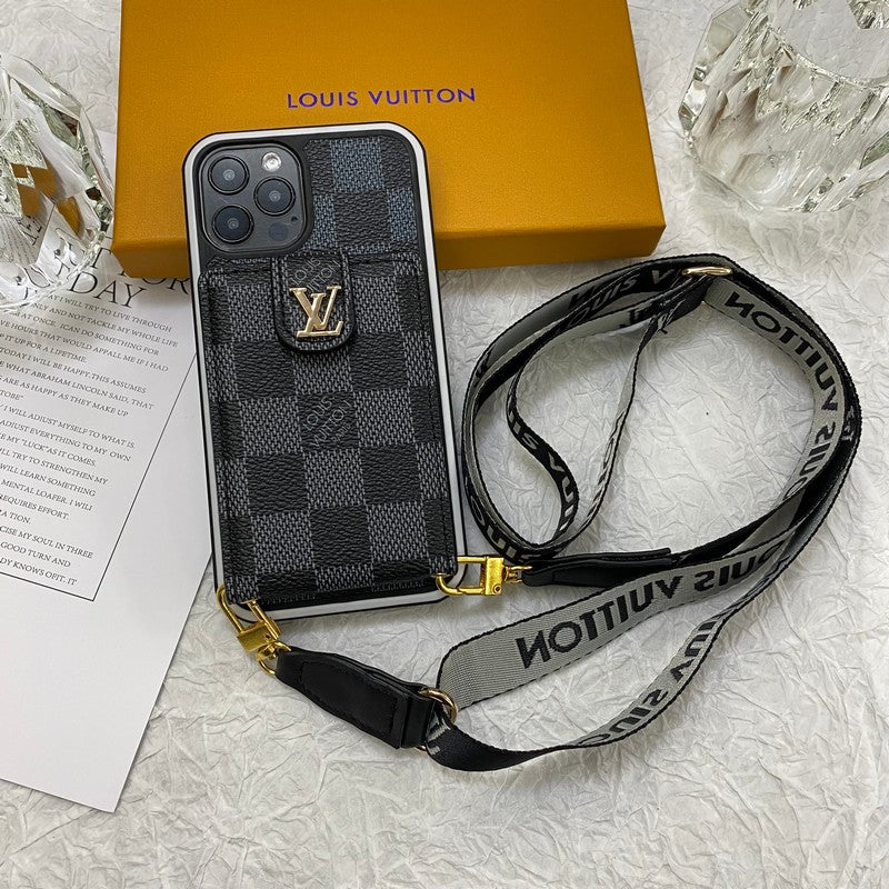 Luxuskártyatáska láncos iPhone tok