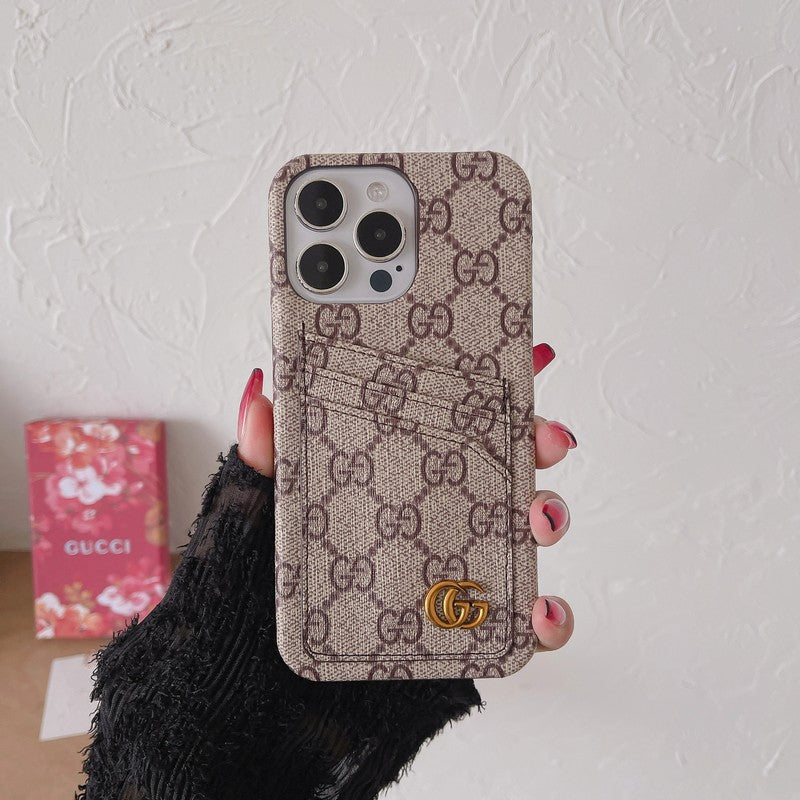 Étui pour iPhone classique avec sac à cartes premium