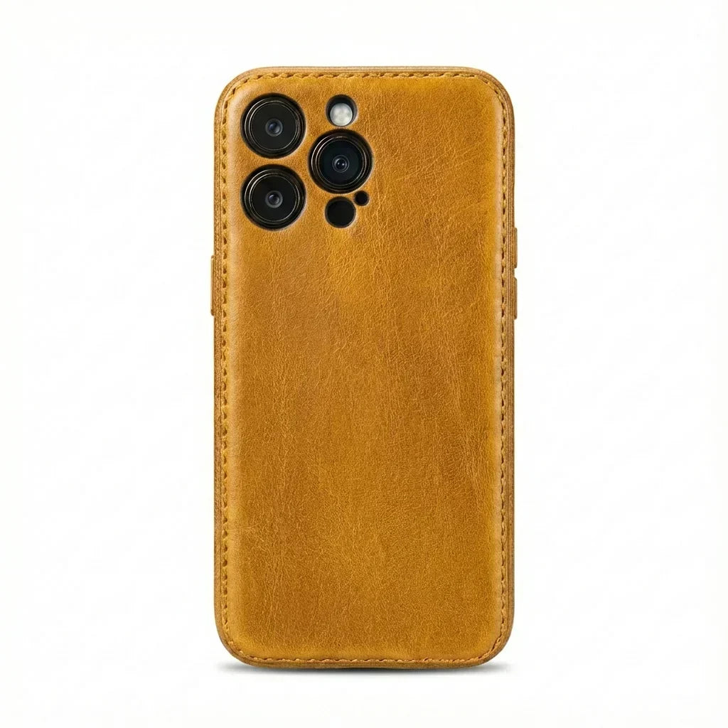Kakavy Handcrafted Vegetable-tanned Leather Case iPhone – Vintage Patina Edition