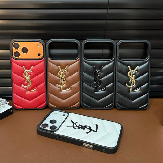 Luxuriöse iPhone-Hülle aus gestepptem Leder – stoßfeste, schlanke Schutzhülle