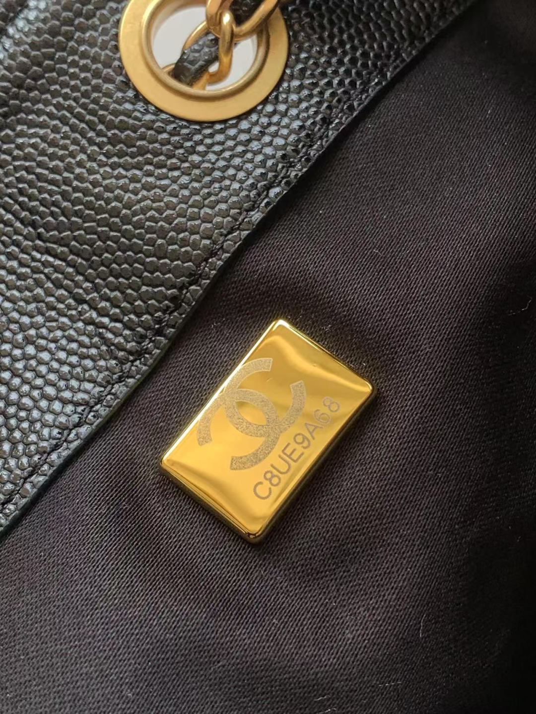 CL 25 Small Handbag Grained Calfskin & Gold-Tone Metal Bag