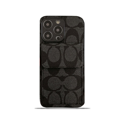 Capa clássica para iPhone com carteira preta-HP240513
