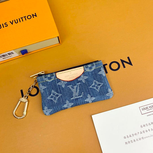 Luxus-Monogramm-Münzbeutel – stilvolle, kompakte Schlüsselanhänger-Geldbörse