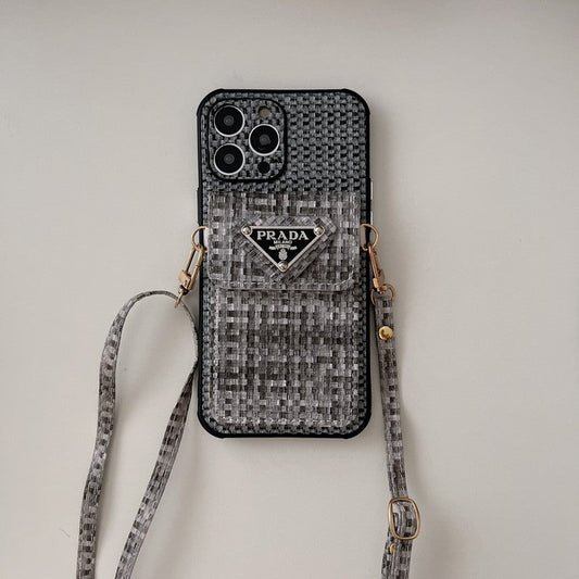 Luksuzna tkana torba za kartice Crossbody torbica za iPhone