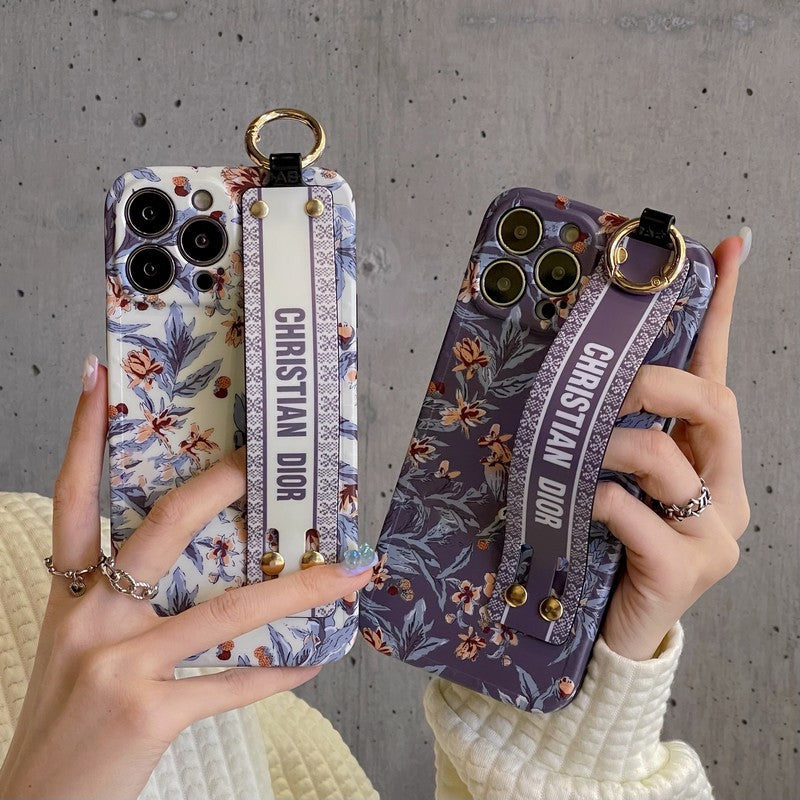 Módní fialové & Bílé pouzdro na iPhone