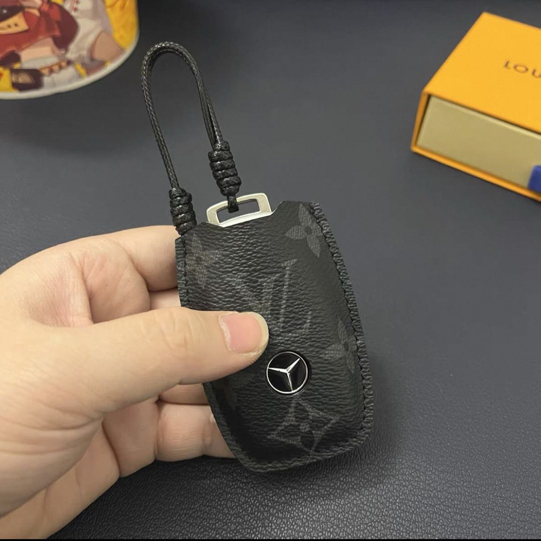 Custodia per chiavi per auto di lusso in pelle fatta a mano di lusso