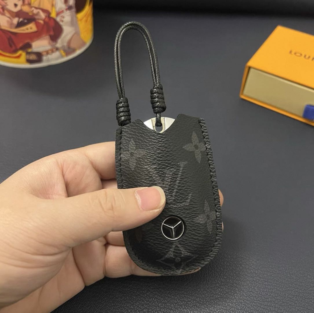 Custodia per chiavi per auto di lusso in pelle fatta a mano di lusso