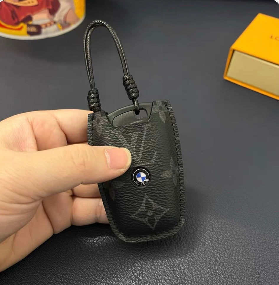 Custodia per chiavi per auto di lusso in pelle fatta a mano di lusso