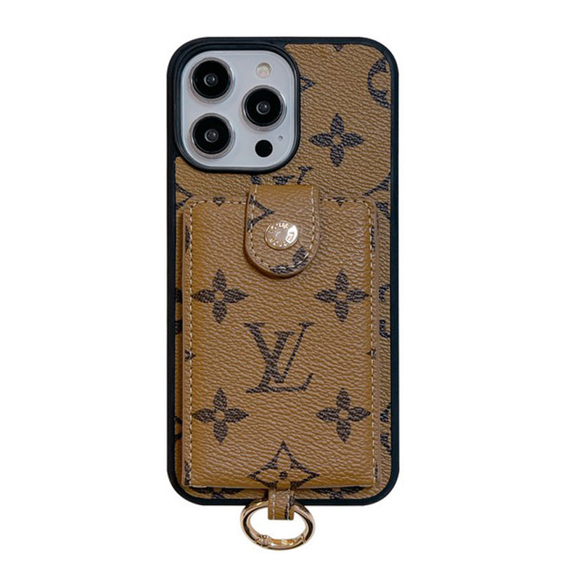 Luxusní Card Bag Klasické barevné pouzdro na iPhone