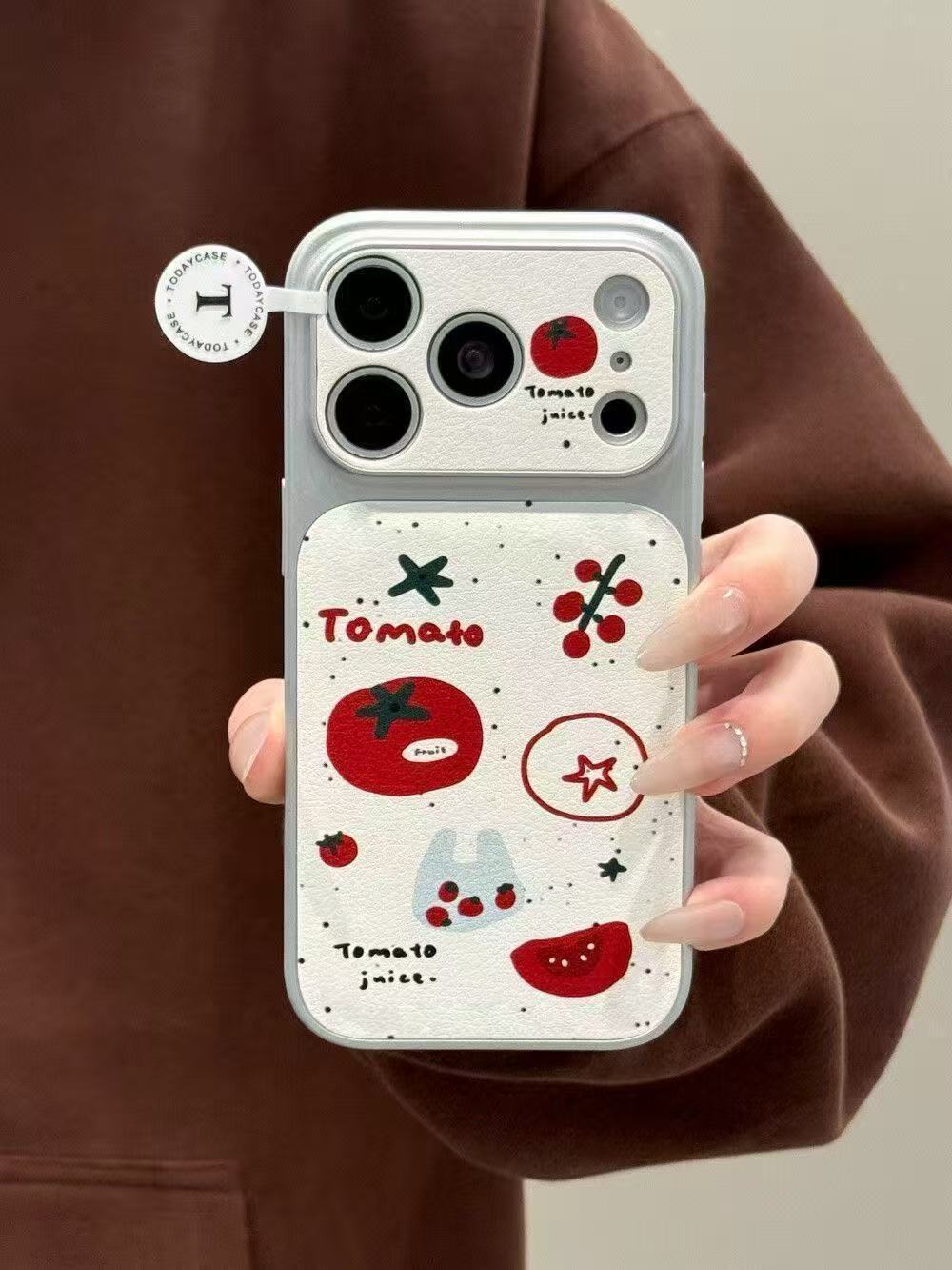 Torbica za iPhone Ink Splash Tomato – umjetnički meki omot otporan na udarce