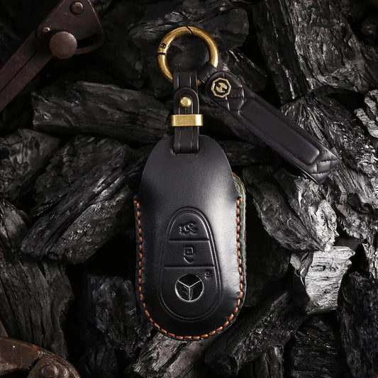 Pouzdro na klíče Mercedes z top zrnité kůže