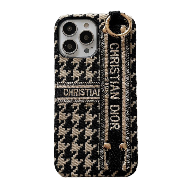 Módní pouzdro na iPhone Houndstooth Wristband