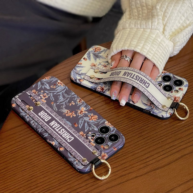 Módní fialové & Bílé pouzdro na iPhone