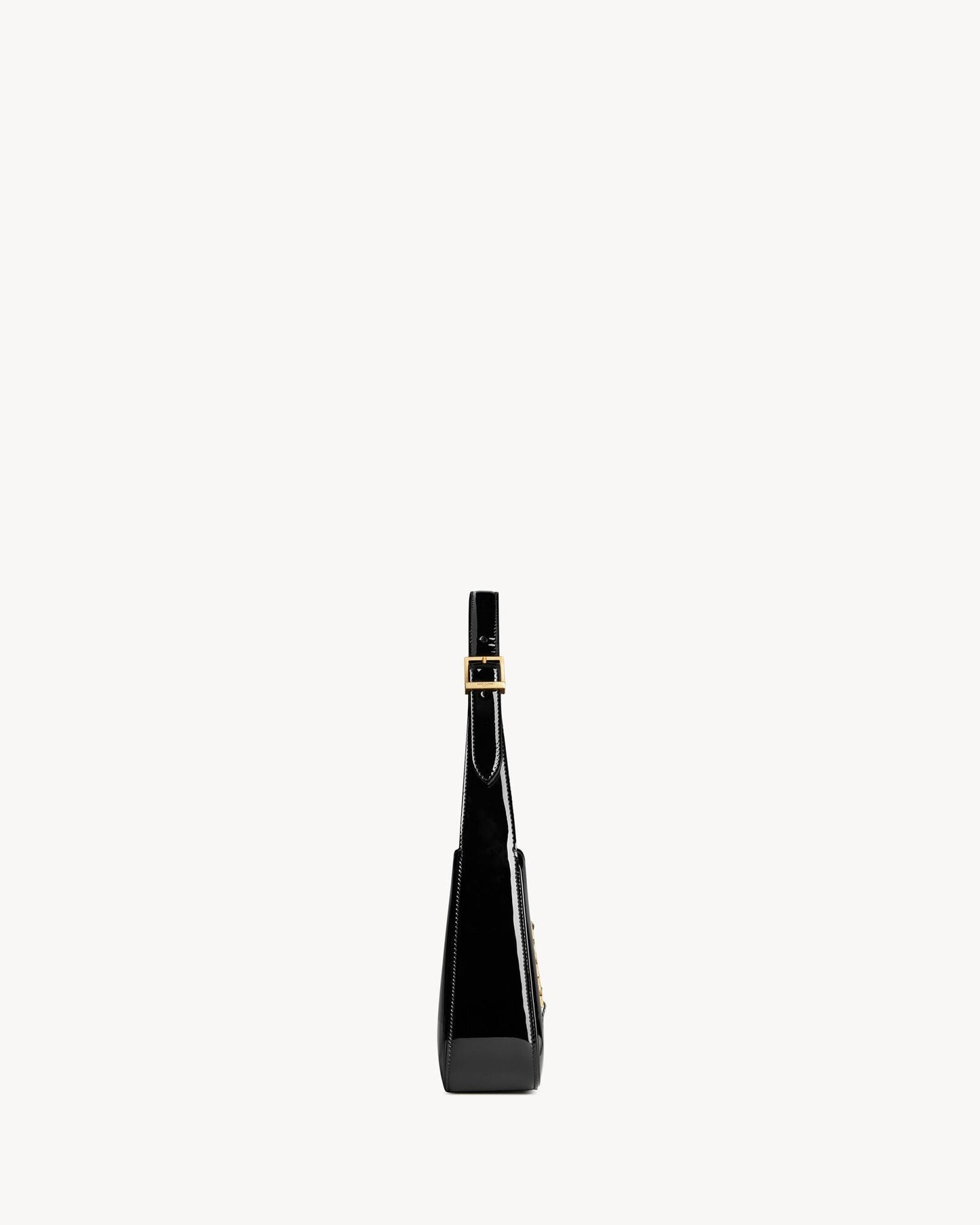 Saint Laurent Le 5 à 7 Lakovaná kůže Hobo – Burgundská elegance