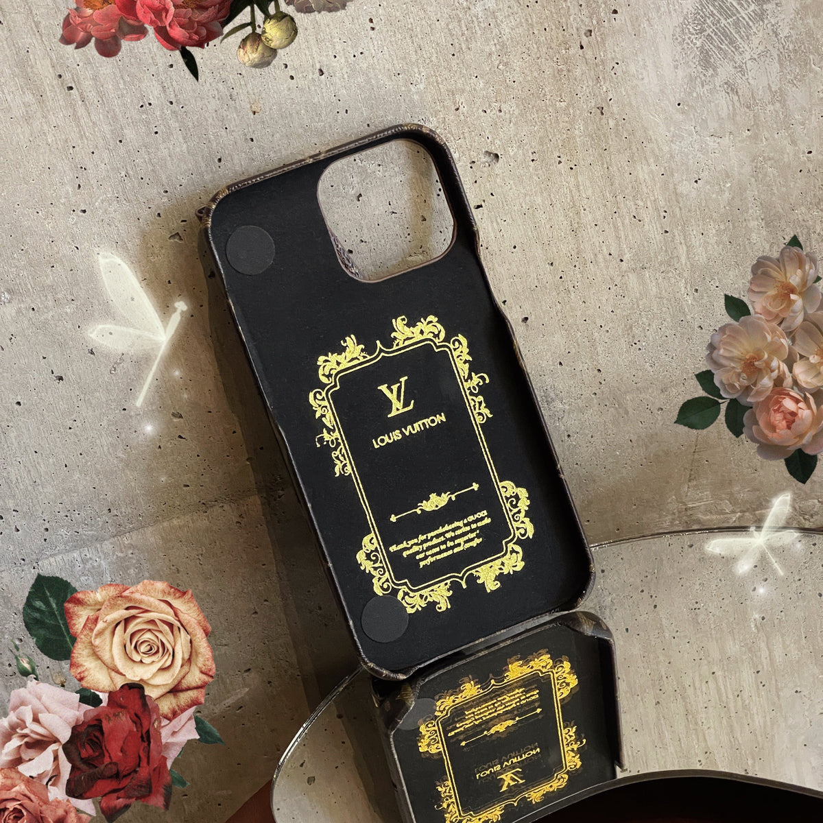 Custodia per iPhone con portacarte di lusso a tracolla