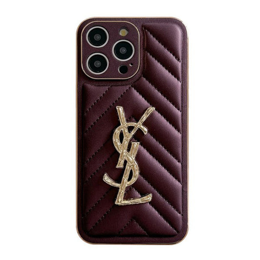 Capa de couro Saint Color para iPhone