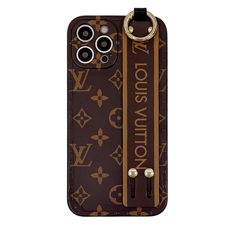 Luxuriöse iPhone-Hülle mit braunem Armband