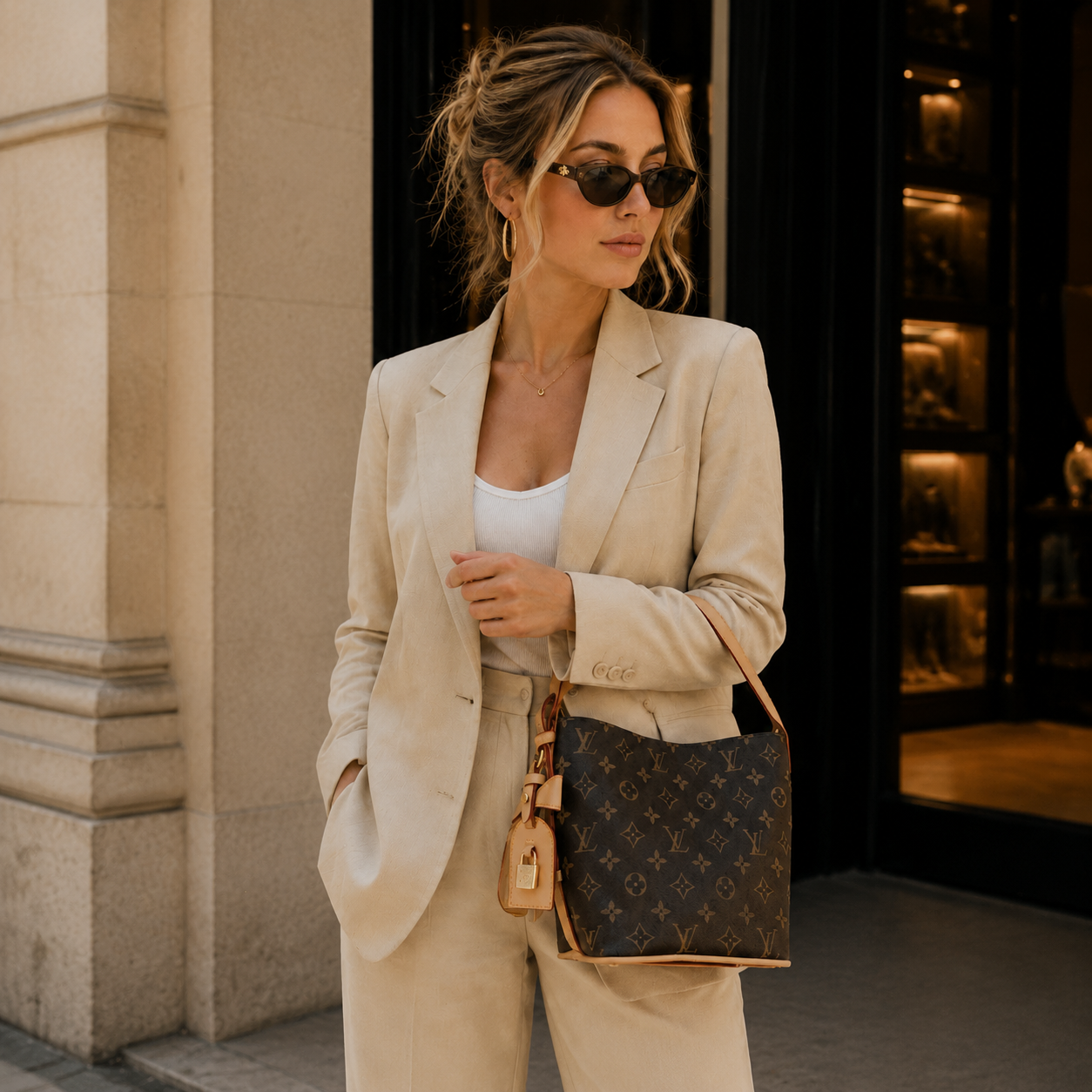 Vintage Monogram Mini Bucket Bag