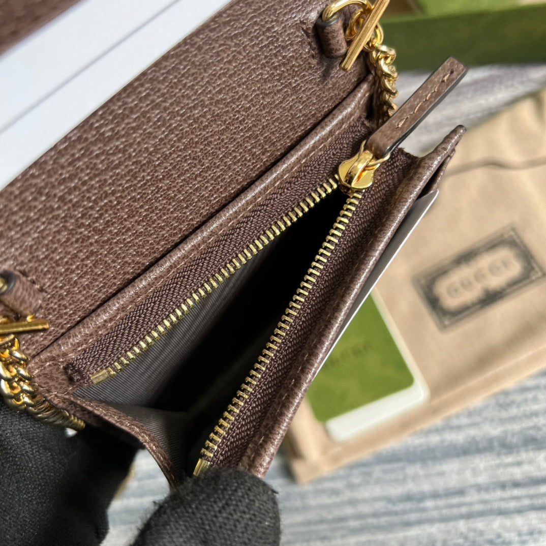 Peněženka Ophidia GG Card Case Supreme Canvas Beige For Women‎ 4,3 palce/11 cm 523155 96IWG 8745
