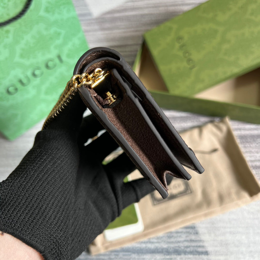 Peněženka Ophidia GG Card Case Supreme Canvas Beige For Women‎ 4,3 palce/11 cm 523155 96IWG 8745