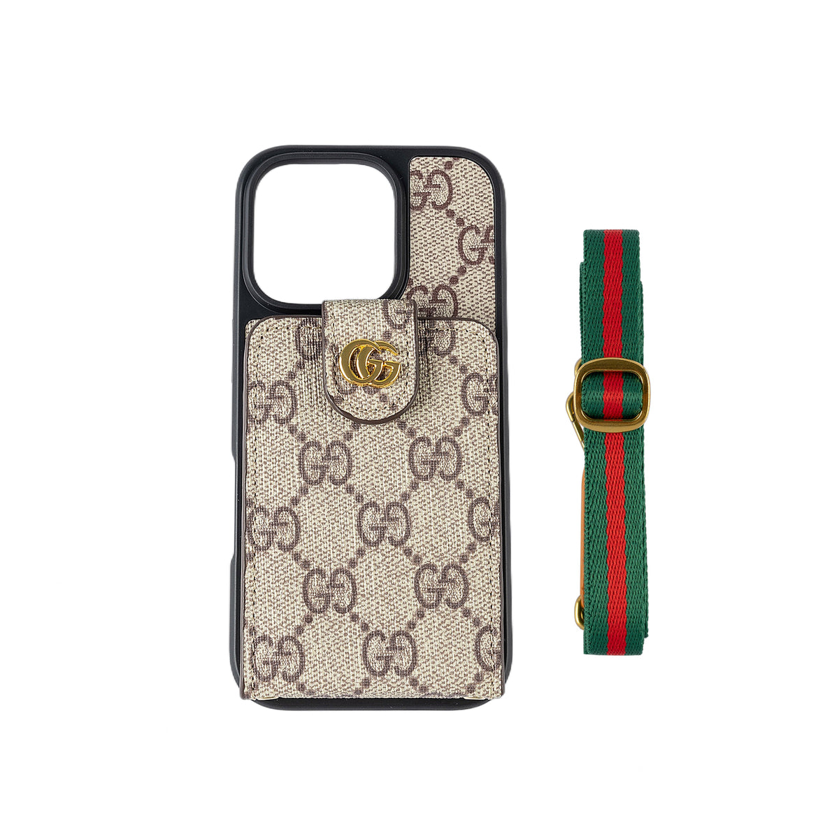 Capa luxuosa crossbody para iPhone com suporte para cartão & Alça