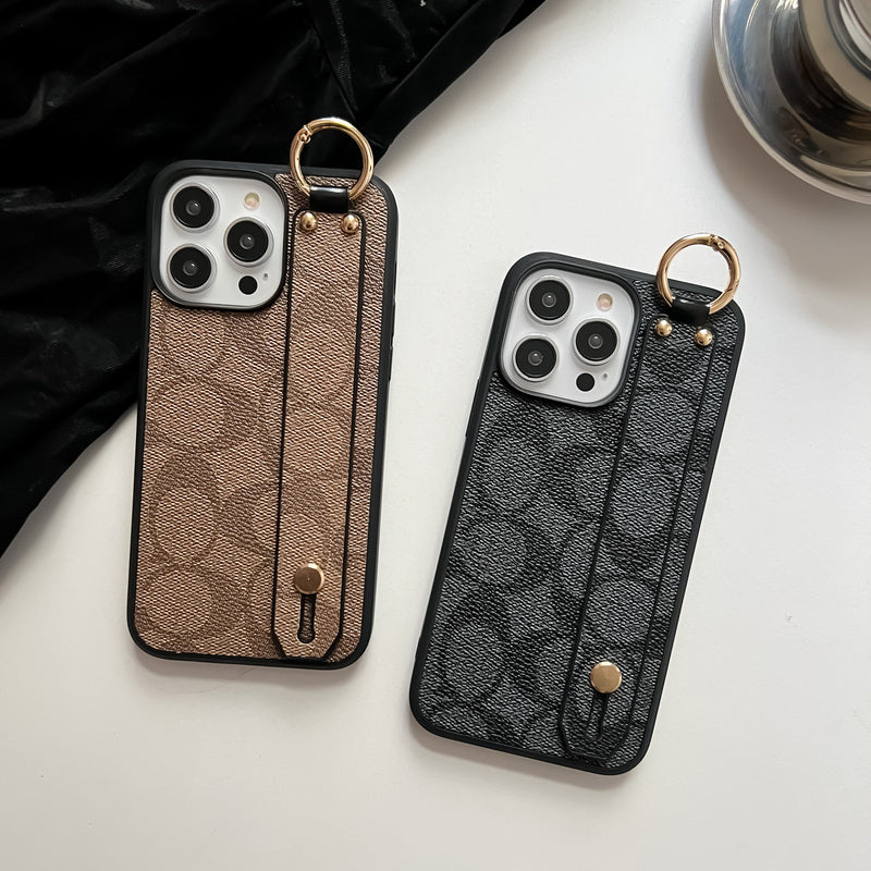 Klassische iPhone-Hülle mit Halterung, KaffeebraunW240330