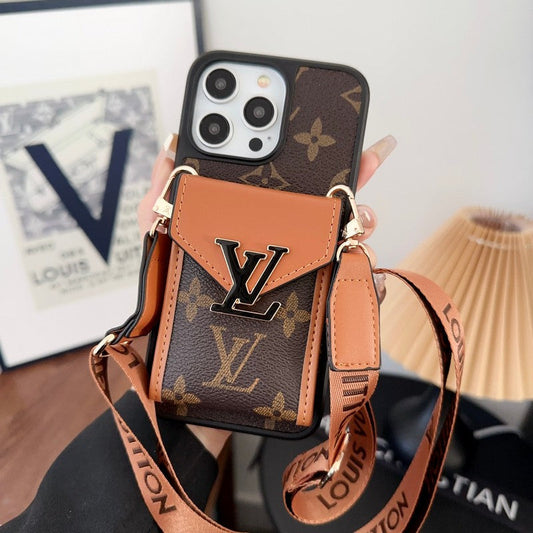 Luxusní Card Bag Pětibarevný řetízkový obal na iPhone