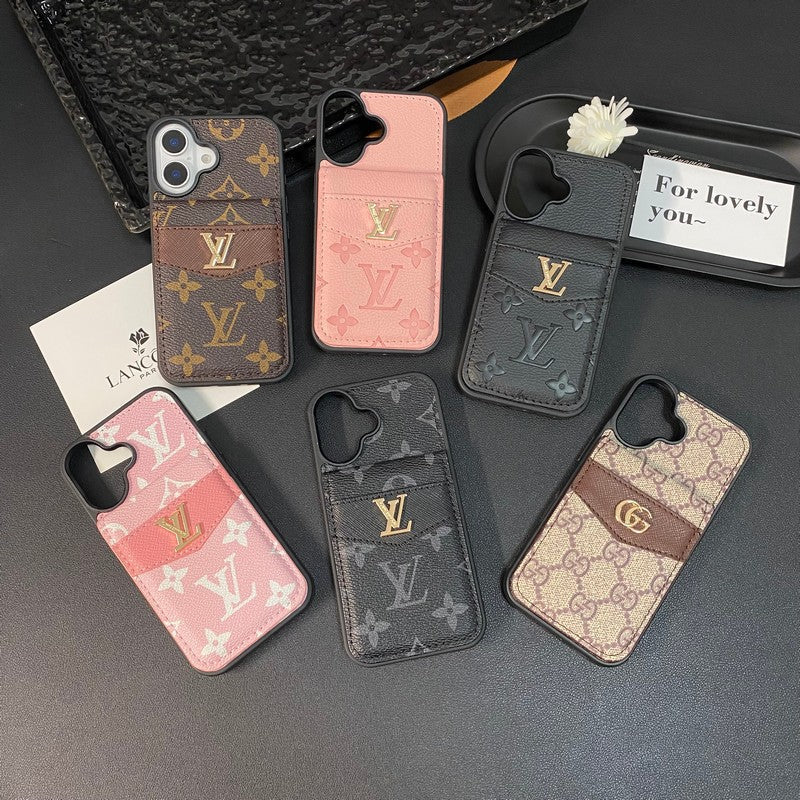 Custodia per carte di lusso Custodia per iPhone a colori classici