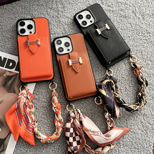 H Card Bag Šátky Kožené pouzdro na iPhone