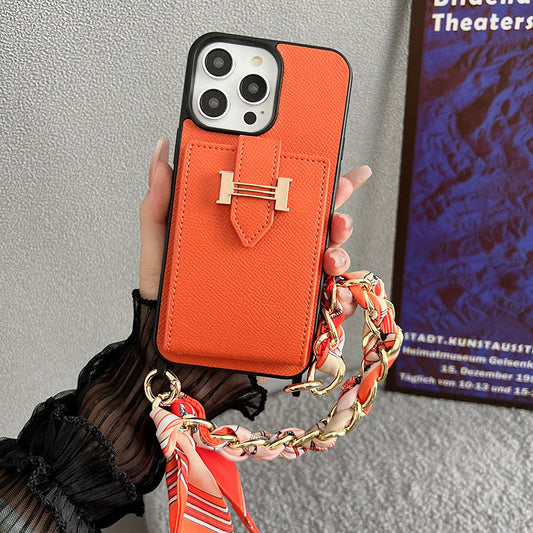 H Card Bag Šátky Kožené pouzdro na iPhone