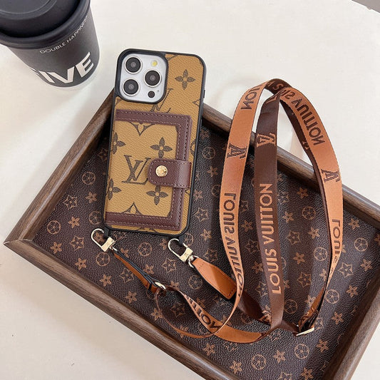 Luxusní Card Bag Crossboday pouzdro na iPhone