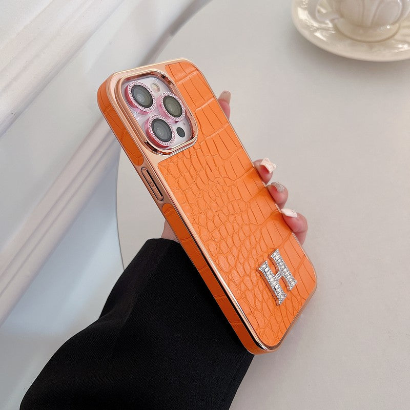 クラシック ダイヤモンド ロゴ ローズゴールド iPhone ケース