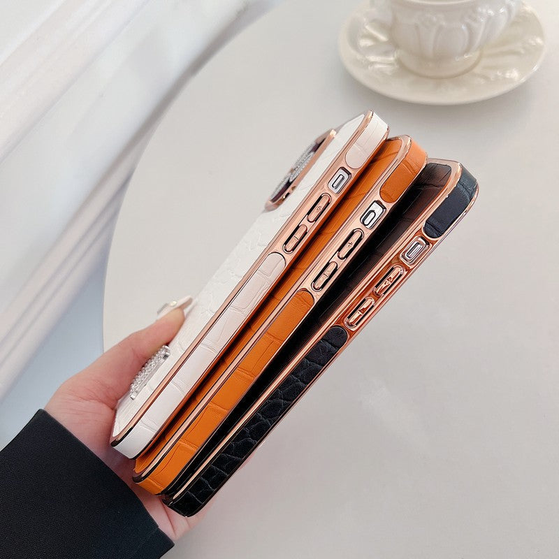クラシック ダイヤモンド ロゴ ローズゴールド iPhone ケース