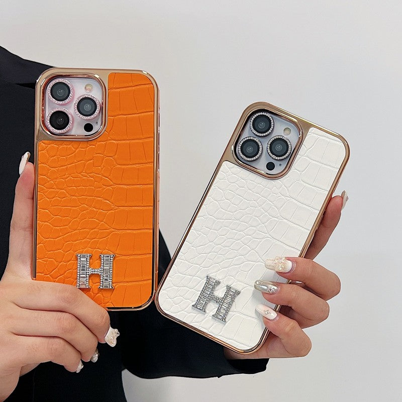 クラシック ダイヤモンド ロゴ ローズゴールド iPhone ケース