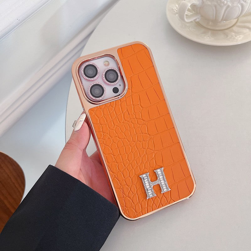 クラシック ダイヤモンド ロゴ ローズゴールド iPhone ケース