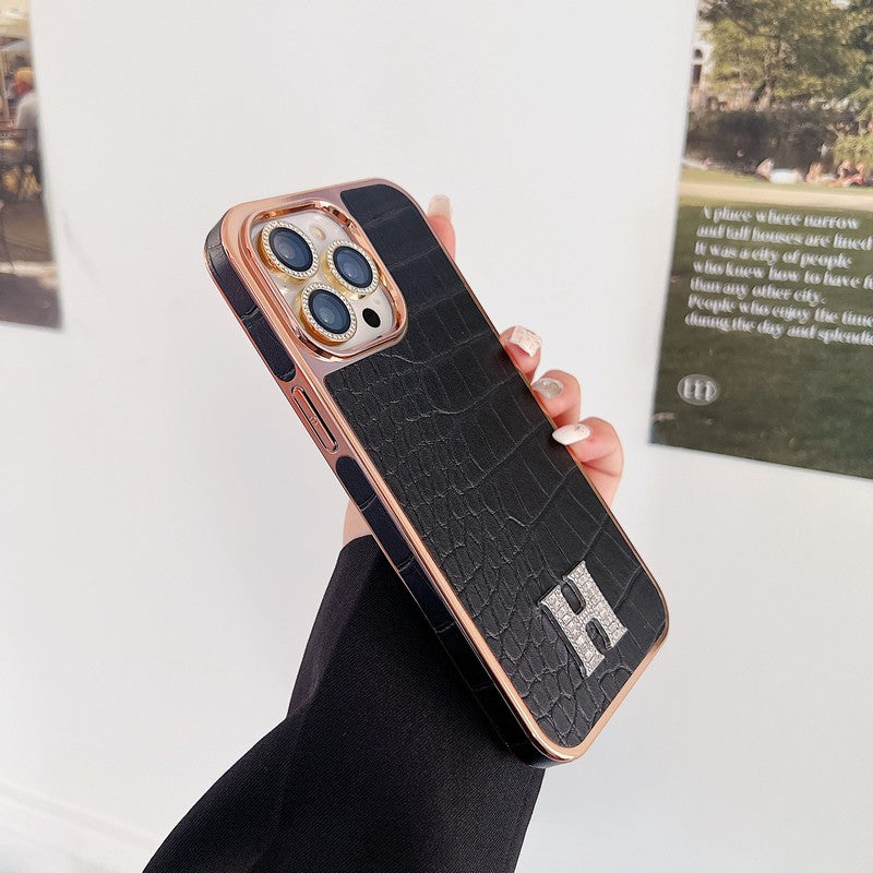 クラシック ダイヤモンド ロゴ ローズゴールド iPhone ケース