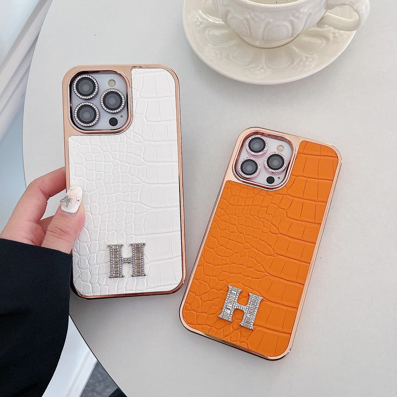 クラシック ダイヤモンド ロゴ ローズゴールド iPhone ケース
