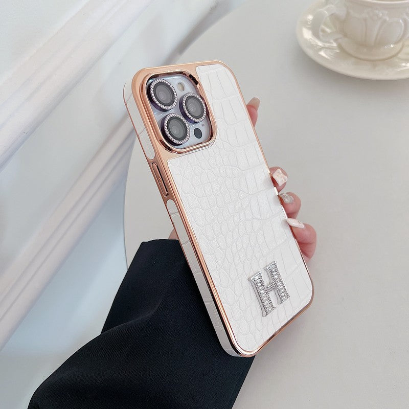 クラシック ダイヤモンド ロゴ ローズゴールド iPhone ケース