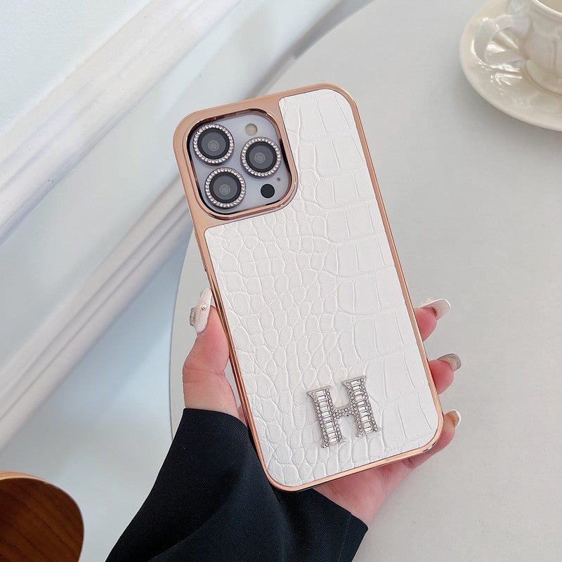 クラシック ダイヤモンド ロゴ ローズゴールド iPhone ケース