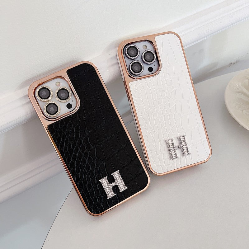 クラシック ダイヤモンド ロゴ ローズゴールド iPhone ケース
