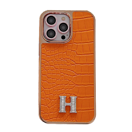 Logotipo de diamante clásico en oro rosa Funda y vinilo para iPhone
