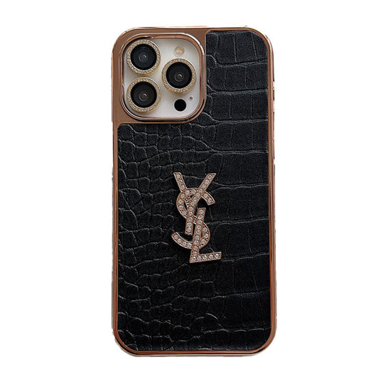 Capa para iPhone Saint Color Couro Rosa Dourado