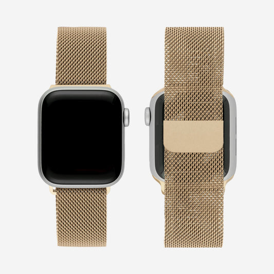 Řemínek na Apple Watch Milanese Loop - Vintage Gold